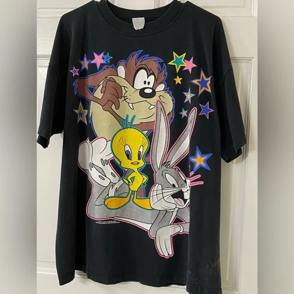 Shirts Vintage Looney Tunes Tshirt 1994 Taz Tweety Bird Bugs